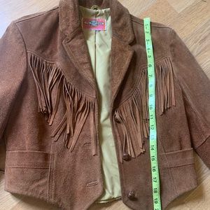 Ms Pioneer vintage cropped fringe jacket